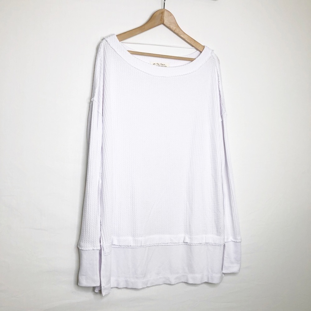 Free people with a free white North Shore thermal top - Picture 8 of 11